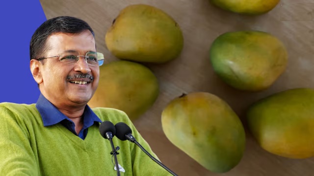 CM Kejriwal Eating Mangoes To Raise Sugar Levels